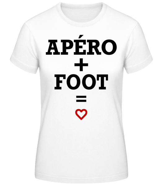 Apéro + Foot - T-shirt standard Femme - Blanc - Vorn