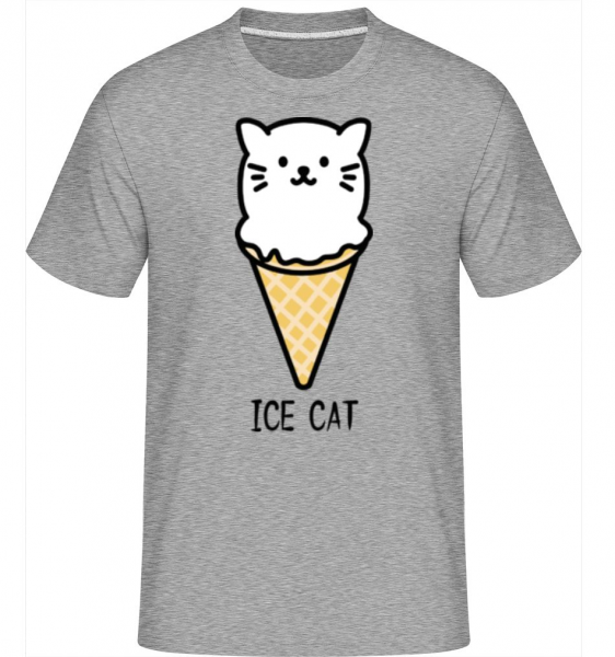 Ice Cat -  T-Shirt Shirtinator homme - Gris chiné - Devant