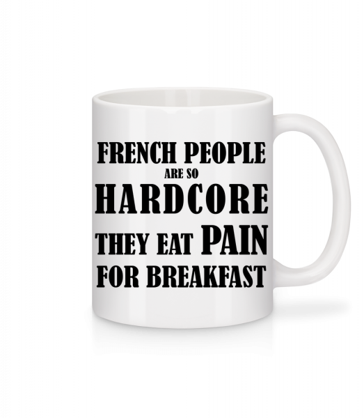 French People Eat Pain For Breakfast - Mug en céramique blanc - Blanc - Vorn