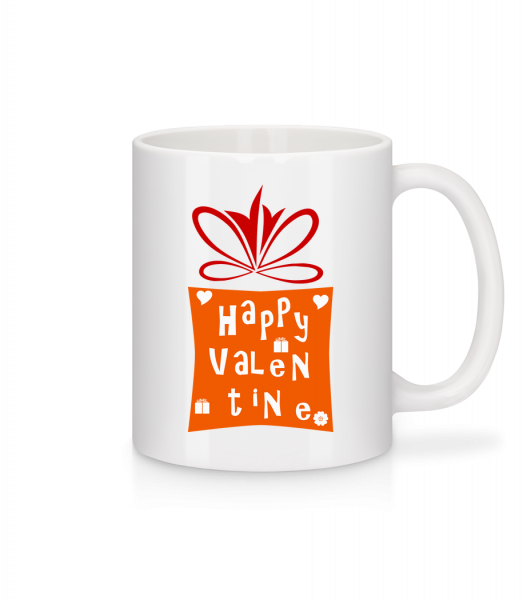 Happy Valentine - Mug en céramique blanc - Blanc - Vorn