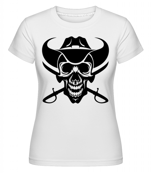 Wild West Skull -  T-shirt Shirtinator femme - Blanc - Vorn