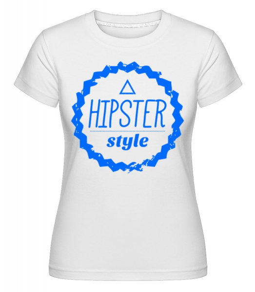 Logo De Style Hipster -  T-shirt Shirtinator femme - Blanc - Devant