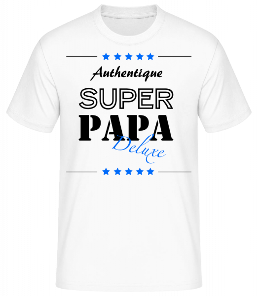 Super Papa Deluxe - T-shirt standard Homme - Blanc - Vorn
