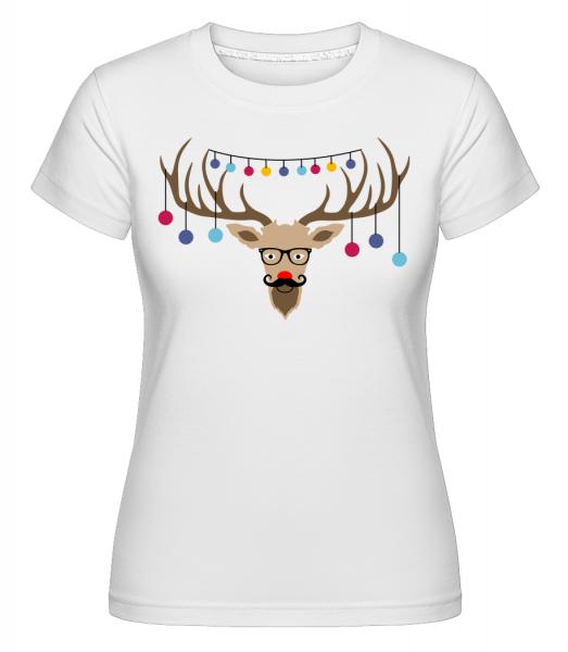 Renne De Noël -  T-shirt Shirtinator femme - Blanc - Vorn