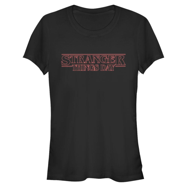Netflix - Stranger Things - Logo Day - Femme T-shirt - Noir - Devant