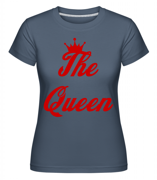 The Queen -  T-shirt Shirtinator femme - Bleu denim - Vorn