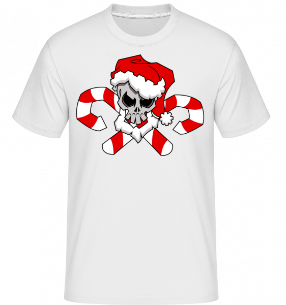 Crâne De Noël -  T-Shirt Shirtinator homme - Blanc - Vorn