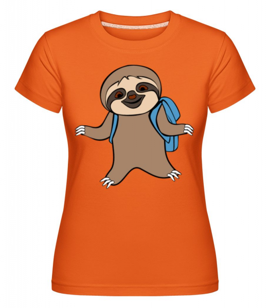 Indolence Doux Avec Sac Á Dos -  T-shirt Shirtinator femme - Orange - Devant