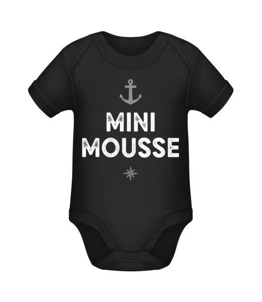 Mini Mousse - Body manches courtes bio - Noir - Devant