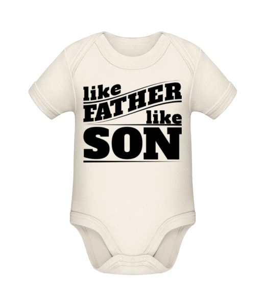 Like Father Like Son - Body manches courtes bio - Crème - Devant