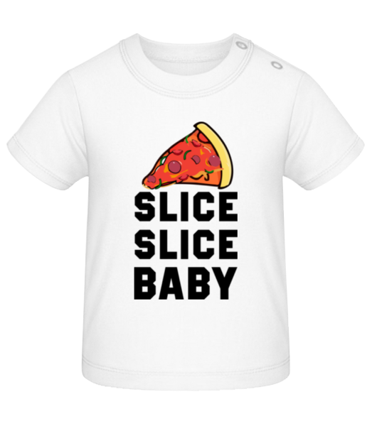 Pizza Slice Slice Baby - T-shirt Bébé - Blanc - Devant