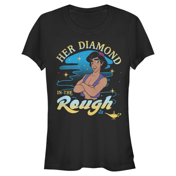 Disney Classics - Aladin - Aladdin Diamond In the Rough - Valentine's Day - Femme T-shirt - Noir - Devant