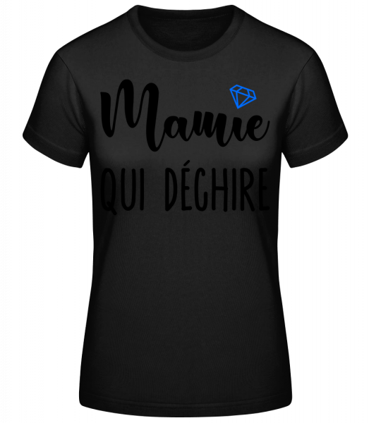 Mamie Qui Déchire - T-shirt standard Femme - Noir - Vorn