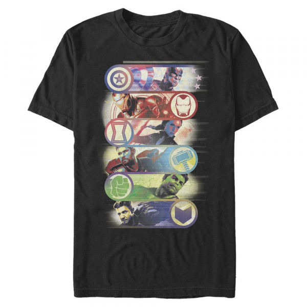 Marvel - Avengers Endgame - Skupina Avengers Group Badge - Homme T-shirt - Noir - Devant