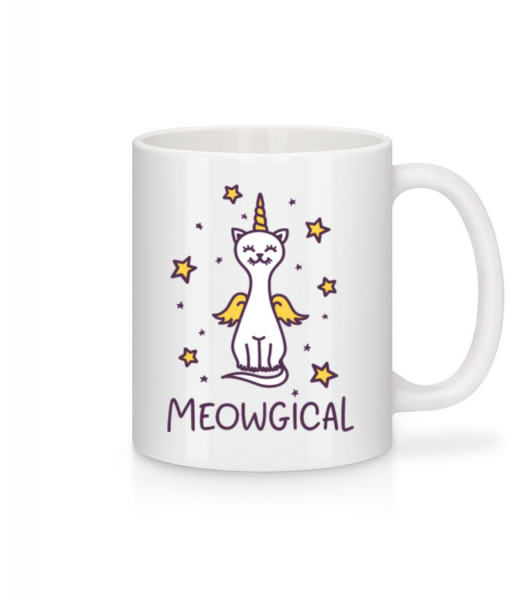 Meowgical - Mug en céramique blanc - Blanc - Devant