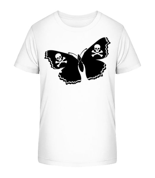 Skull Butterfly - T-shirt bio Enfant Stanley Stella - Blanc - Devant