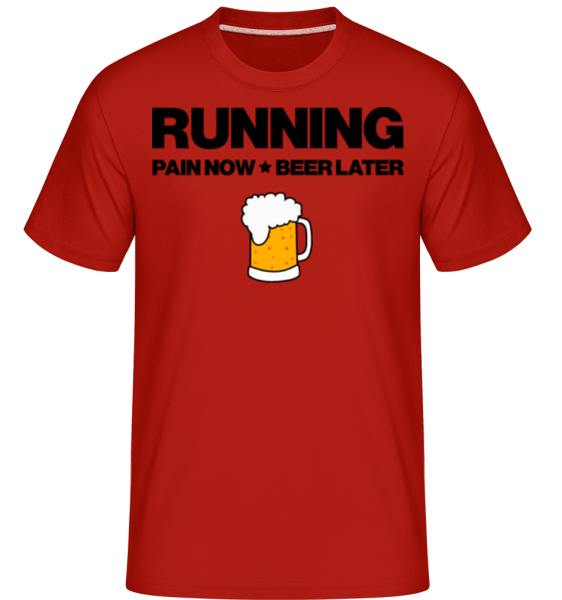 Running Beer - Motivation -  T-Shirt Shirtinator homme - Rouge - Devant