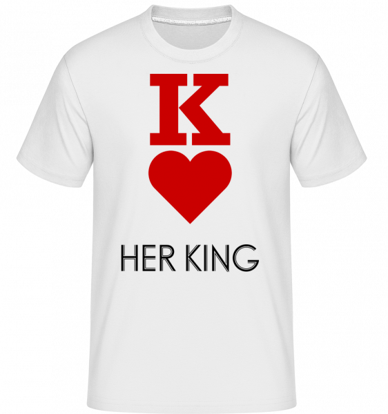 Her King -  T-Shirt Shirtinator homme - Blanc - Vorn