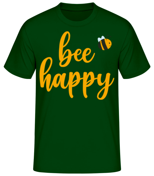 Bee Happy - T-shirt standard Homme - Vert bouteille - Devant