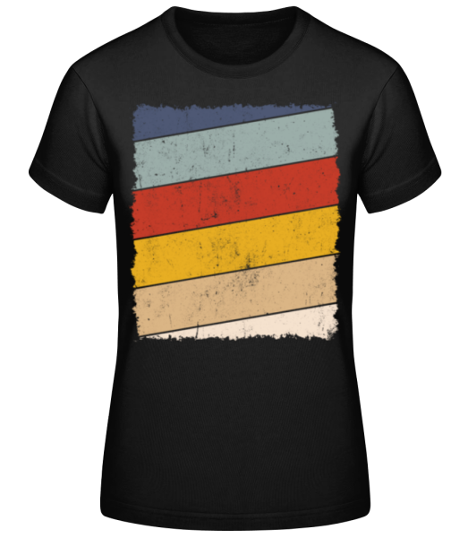 Rectangle De Fond Rétro 1 - T-shirt standard Femme - Noir - Devant