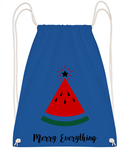 Merry Everything Christmas - Sac à dos Drawstring - Bleu royal - Vorn