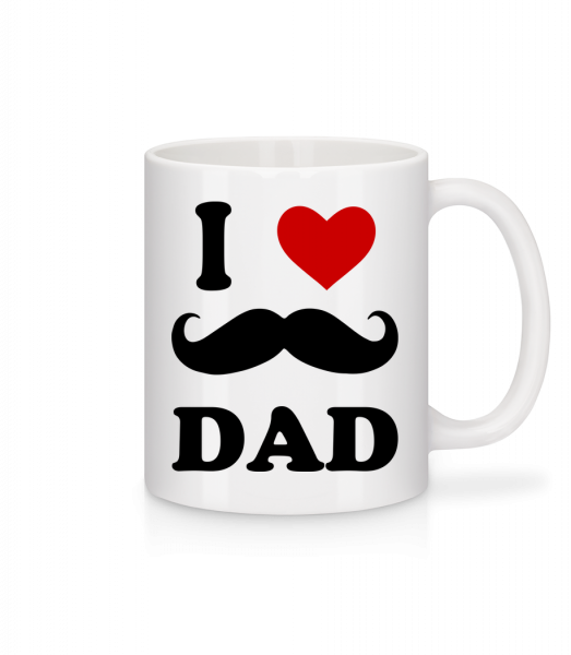 I Love Dad - Mug en céramique blanc - Blanc - Vorn