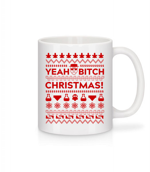 Yeah Bitch Christmas - Mug en céramique blanc - Blanc - Vorn
