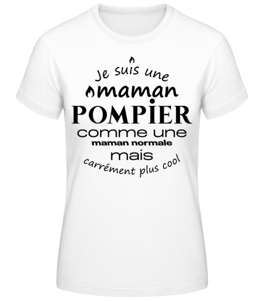 Maman Pompier Cool - T-shirt standard Femme - Blanc - Vorn