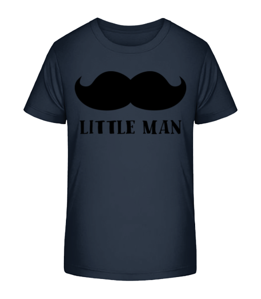 Little Man Mustache - T-shirt bio Enfant Stanley Stella - Bleu marine - Devant