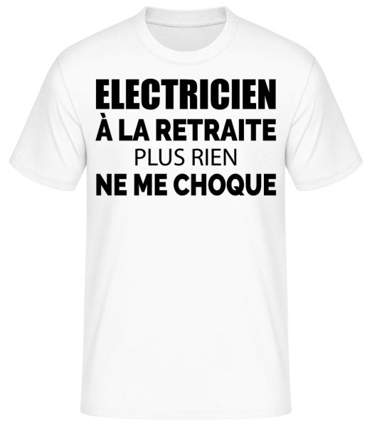 Electricien À La Retraitre - T-shirt standard Homme - Blanc - Vorn