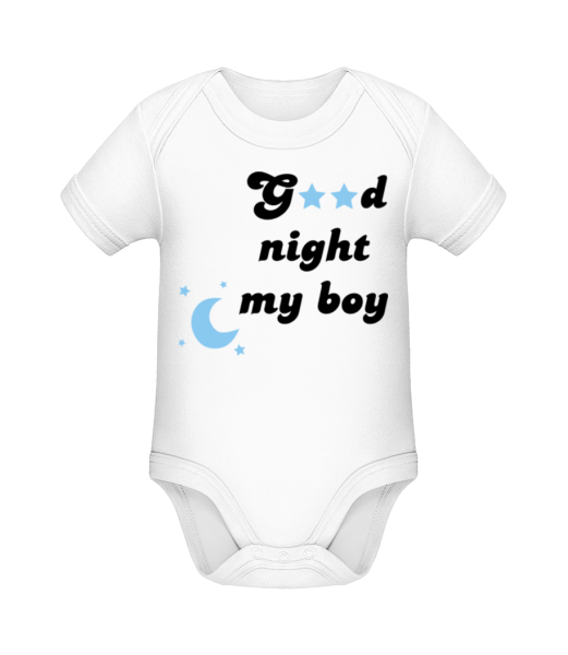 Good Night My Boy - Body manches courtes bio - Blanc - Devant