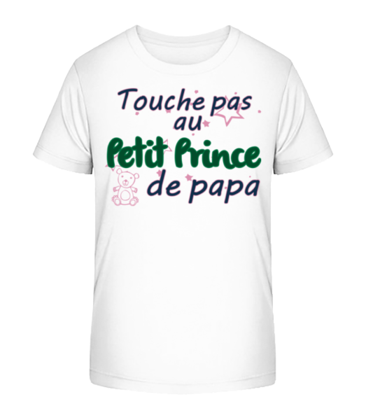 Petit Prince De Papa - T-shirt bio Enfant Stanley Stella - Blanc - Devant