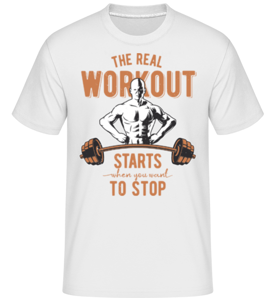 The Real Workout -  T-Shirt Shirtinator homme - Blanc - Devant