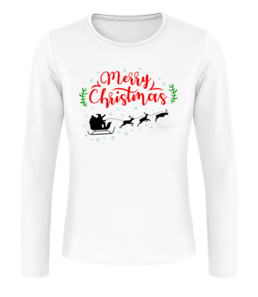 Merry Christmas - T-shirt à manches longues standard Femme - Blanc - Devant