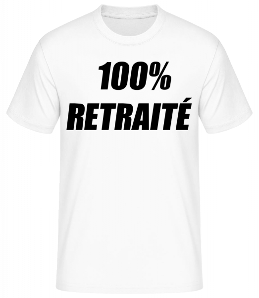 100% Retraité - T-shirt standard Homme - Blanc - Vorn