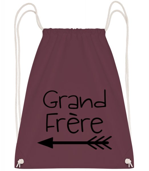 Grand Frère - Sac à dos Drawstring - Bordeaux - Vorn