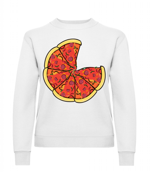 Pizza - Sweatshirt Femme - Blanc - Vorn
