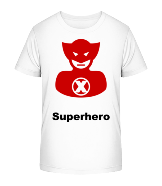 Superhero Icon Red - T-shirt bio Enfant Stanley Stella - Blanc - Devant