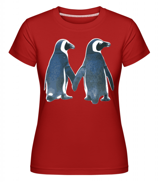 Couple De Pingouins -  T-shirt Shirtinator femme - Rouge - Vorn