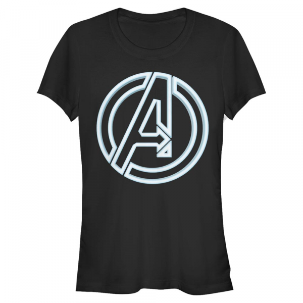 Marvel - Logo Avengers Glow Icon - Femme T-shirt - Noir - Devant