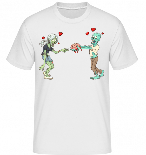 Zombies Amoureux -  T-Shirt Shirtinator homme - Blanc - Vorn