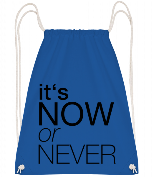 It's Now Or Never - Sac à dos Drawstring - Bleu royal - Vorn