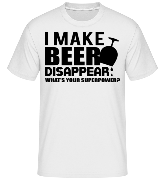Superpower Drinking -  T-Shirt Shirtinator homme - Blanc - Devant