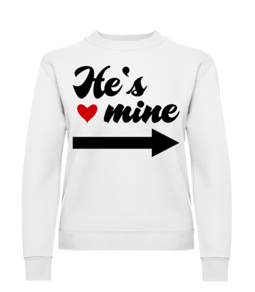 He's Mine - Sweatshirt Femme - Blanc - Devant