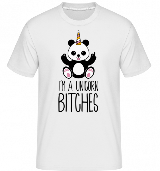 Pandicorn Bitches -  T-Shirt Shirtinator homme - Blanc - Vorn