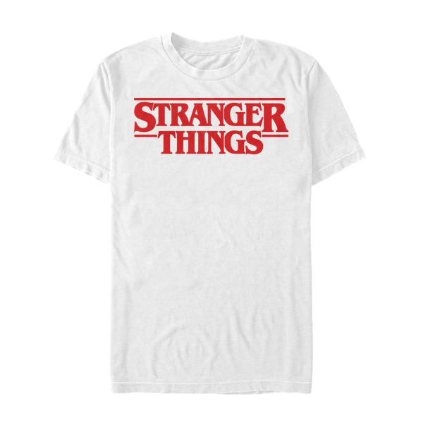Netflix - Stranger Things - Logo Stranger Red - Homme T-shirt - Blanc - Devant