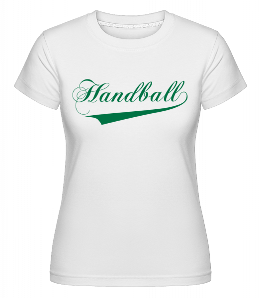Handball Mot Écrit -  T-shirt Shirtinator femme - Blanc - Vorn
