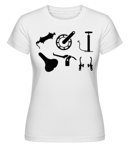 Elements De Vélo -  T-shirt Shirtinator femme - Blanc - Devant