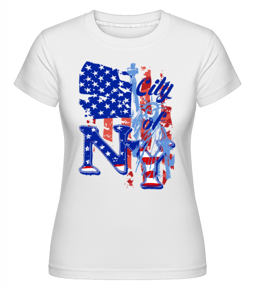 City Of NY -  T-shirt Shirtinator femme - Blanc - Vorn