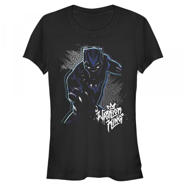 Marvel - Black Panther - Black Panther Warrior Prince - Femme T-shirt - Noir - Devant
